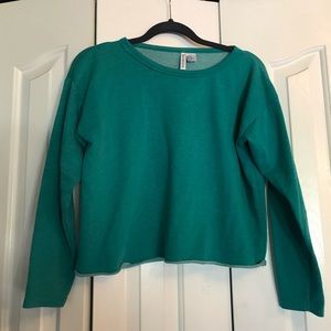 Blue/green cropped sweater